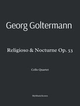 Goltermann Religioso and Nocturne Op 53 for Cello Quartet P.O.D cover